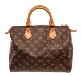 Louis Vuitton Brown Speedy 30cm Satchel Bag