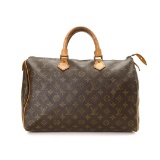 Louis Vuitton Brown Monogram Speedy 35 Handbag