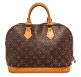 Louis Vuitton Brown Alma MM Satchel Bag