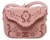 Chanel Pink Suede Paris-Edinburgh Mini Highland Messenger Bag