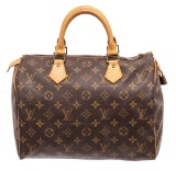 Louis Vuitton Brown Monogram Speedy 30cm Satchel Bag