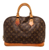 Louis Vuitton Brown Alma MM Satchel Bag