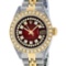 Rolex Ladies 2 Tone Red Vignette Diamond Lugs 26MM Oyster Perpetual Datejust Wri