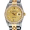 Rolex Mens 2 Tone Champagne Diamond 36MM Datejust Wriswatch