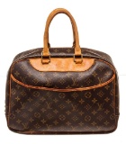 Louis Vuitton Brown Deauville Satchel Bag