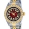 Rolex Ladies 2 Tone Red Vignette Diamond Lugs 26MM Oyster Perpetual Datejust Wri
