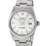 Rolex Mens Stainless Steel Slate Grey Index Datejust Jubilee Band Datejust Wrist
