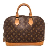 Louis Vuitton Brown Alma MM Satchel Bag