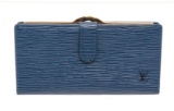 Louis Vuitton Blue Epi Leather Continental French wallet