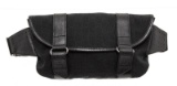 Gucci Black GG Canvas Leather Waist Bag