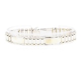 Fancy Link Men's Bracelet - 14KT Yellow and White Gold
