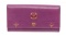 MCM Purple Leather Long Flap Wallet