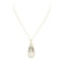 30.51 ctw Aquamarine and Diamond Pendant With Chain - 14KT Yellow Gold