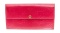 Louis Vuitton Pink Patent Leather 6 Card Sarah Wallet