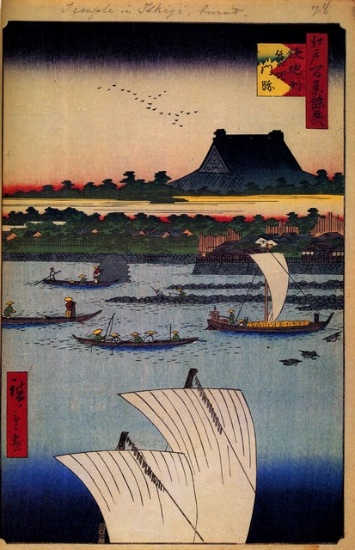 Hiroshige  - Honganji Temple