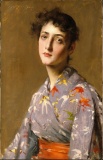 William Merritt Chase - Girl in a Japanese Costume