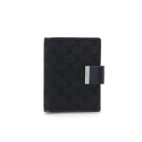 Gucci Black GG Canvas Agenda Wallet