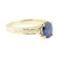 1.74 ctw Blue Sapphire and Diamond Ring - 14KT Yellow Gold