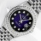 Rolex Mens Stainless Steel Blue Vignette 3 ctw Diamond Datejust Wristwatch