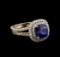 14KT White Gold 2.53 ctw Tanzanite and Diamond Ring