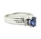 1.28 ctw Oval Brilliant Blue Sapphire And Diamond Ring - Platinum