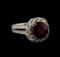14KT White Gold 4.05 ctw Ruby and Diamond Ring