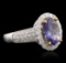 14KT Two-Tone 2.61 ctw Tanzanite and Diamond Ring