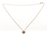 Louis Vuitton Gold Studded Heart Necklace