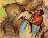 Edgar Degas - Two Women Washing Horses