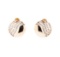 0.14 ctw Diamond Rounded Disc Earrings - 14KT Rose Gold