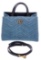 Gucci Light Blue Wash Matelasse Denim Small GG Satchel Bag