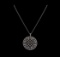 14KT White Gold 1.40 ctw Diamond Pendant With Chain