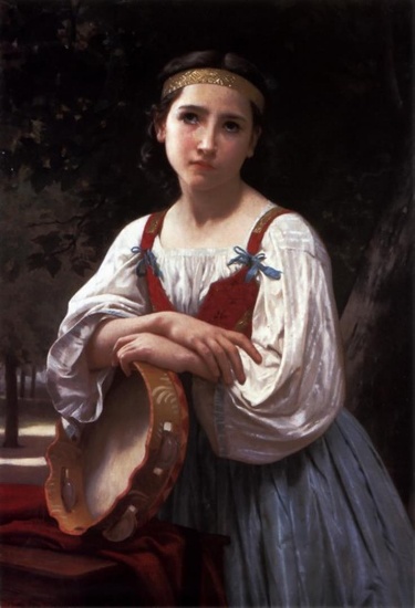 William Bouguereau - Gypsy Girl with Basque Drum