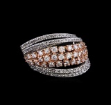 2.21 ctw Diamond Ring - 14KT Rose and White Gold