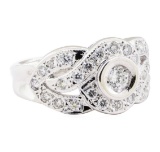 0.74 ctw Diamond Ring - 14KT White Gold