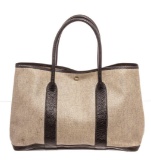 Hermes Black Brown Garden Party 36 Totes Bag