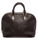 Louis Vuitton Black Alma PM Satchel