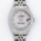 Rolex Ladies Stainless Steel Pink MOP Diamond 26MM Oyster Perpetaul Datejust