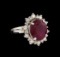 14KT White Gold 8.81 ctw Ruby and Diamond Ring