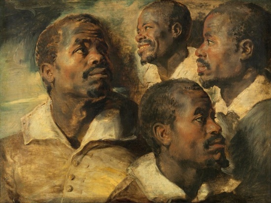 Sir Peter Paul Rubens - Four Studies of a Head of a Moor