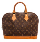 Louis Vuitton Brown Alma MM Satchel Bag