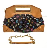 Louis Vuitton Black Multicolor Judy MM Satchels