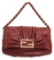 Fendi Burgundy Leather Mamma Baguette Shoulder Bag