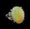 8.26 ctw Opal and Diamond Ring - Platinum