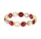 1.40 ctw Ruby and Moonstone Eternity Ring - 18KT Yellow Gold