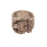 Hermes Silver Belt Ring