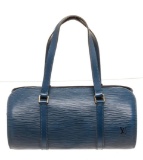 Louis Vuitton Blue Epi Leather Soufflot Shoulder Bag