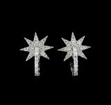 0.65 ctw Diamond Earrings - 14KT White Gold