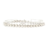 1.59 ctw Round Brilliant Cut Diamond Tennis Bracelet - 14KT White Gold