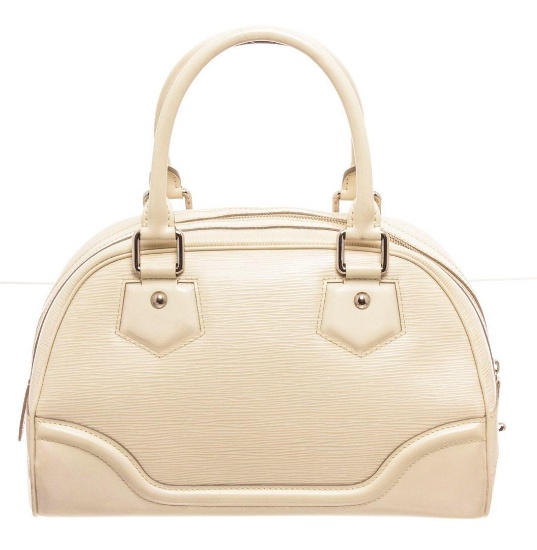 Louis Vuitton Cream Epi Bowling Montaigne PM Handbag